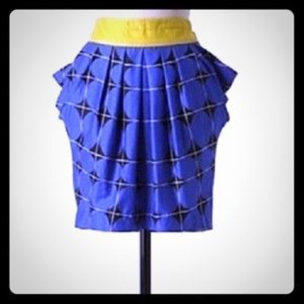 Odille argyle geometric print tulip skirt. Size 4